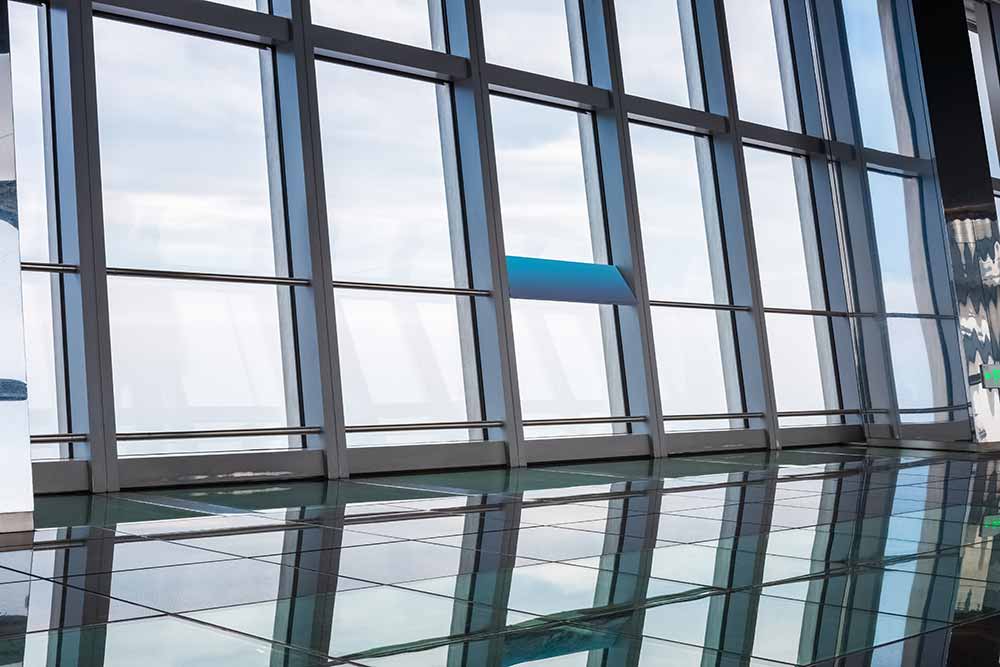 windows in an office